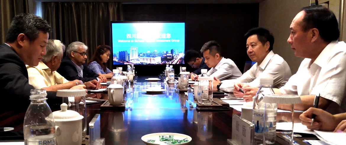 集团党委副书记、副董事长、总经理杨川会见印度靛蓝集团执行董事卡皮尔·巴蒂亚先生一行